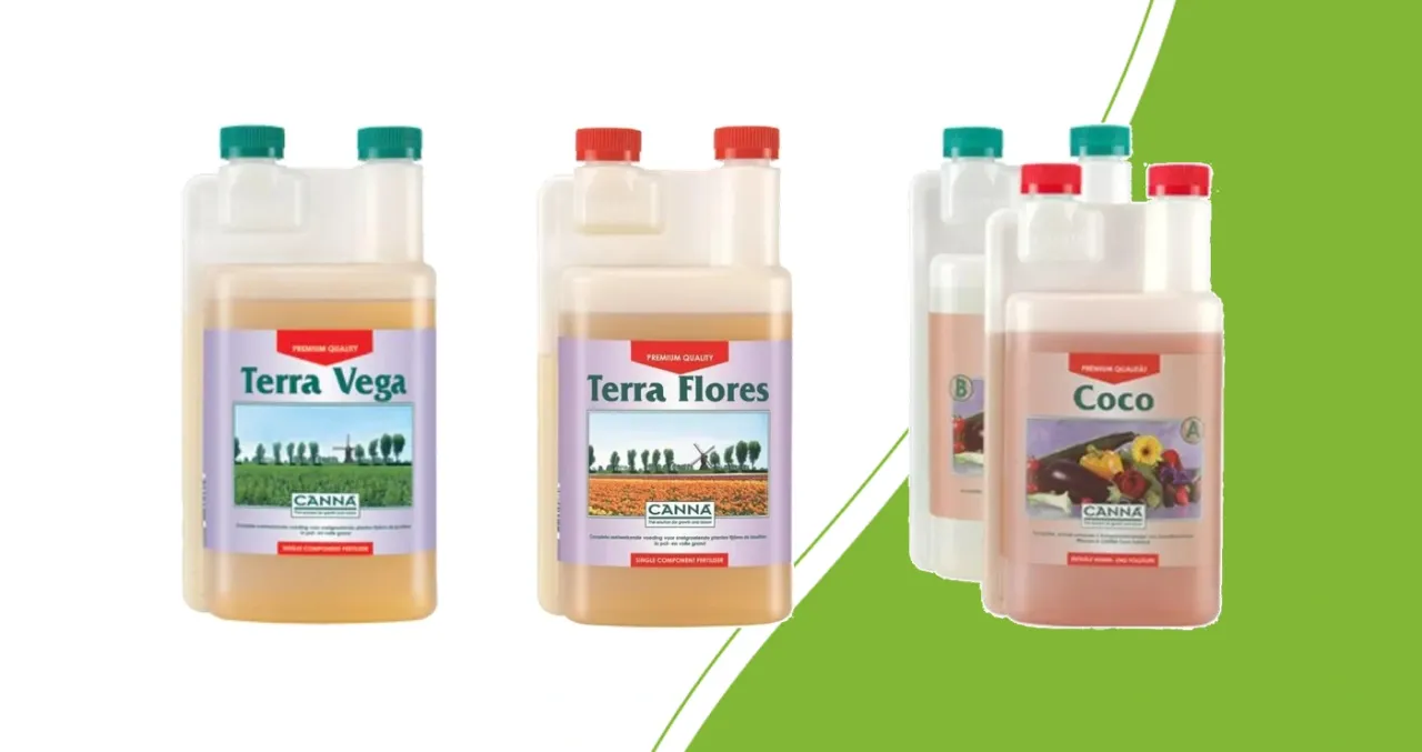 CANNA Terra Vega, Terra Flores en Coco A&B