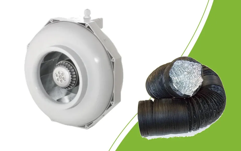 Can-Fan RK buisventilator en Combiconnect luchtslang