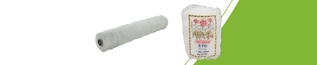 Wit net per meter en Hortonova net op rol
