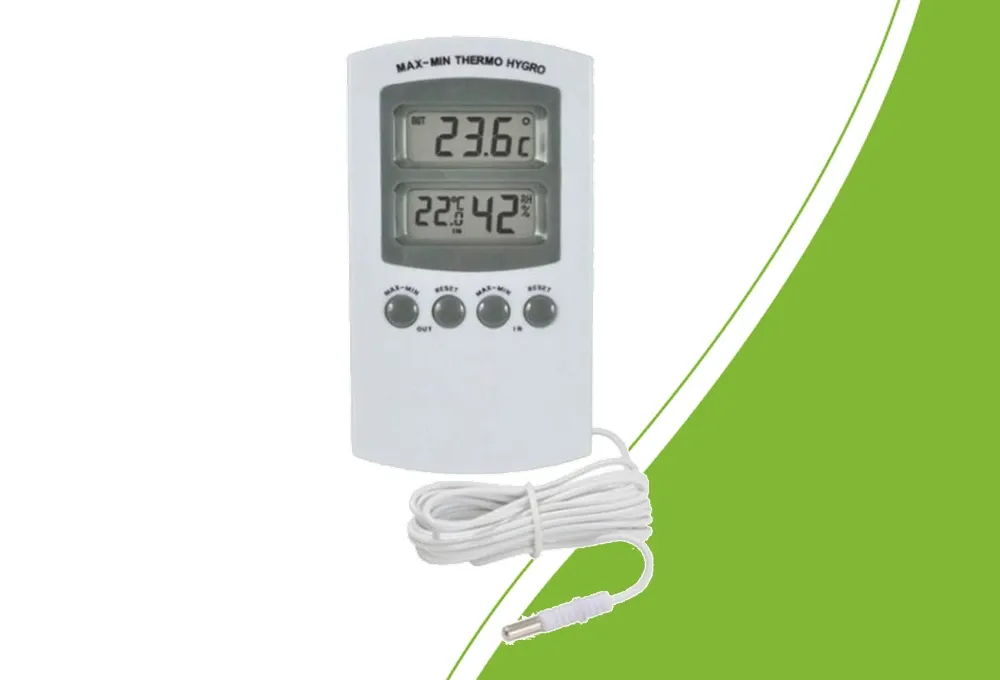 Digitale thermo-hygrometer met externe sensor