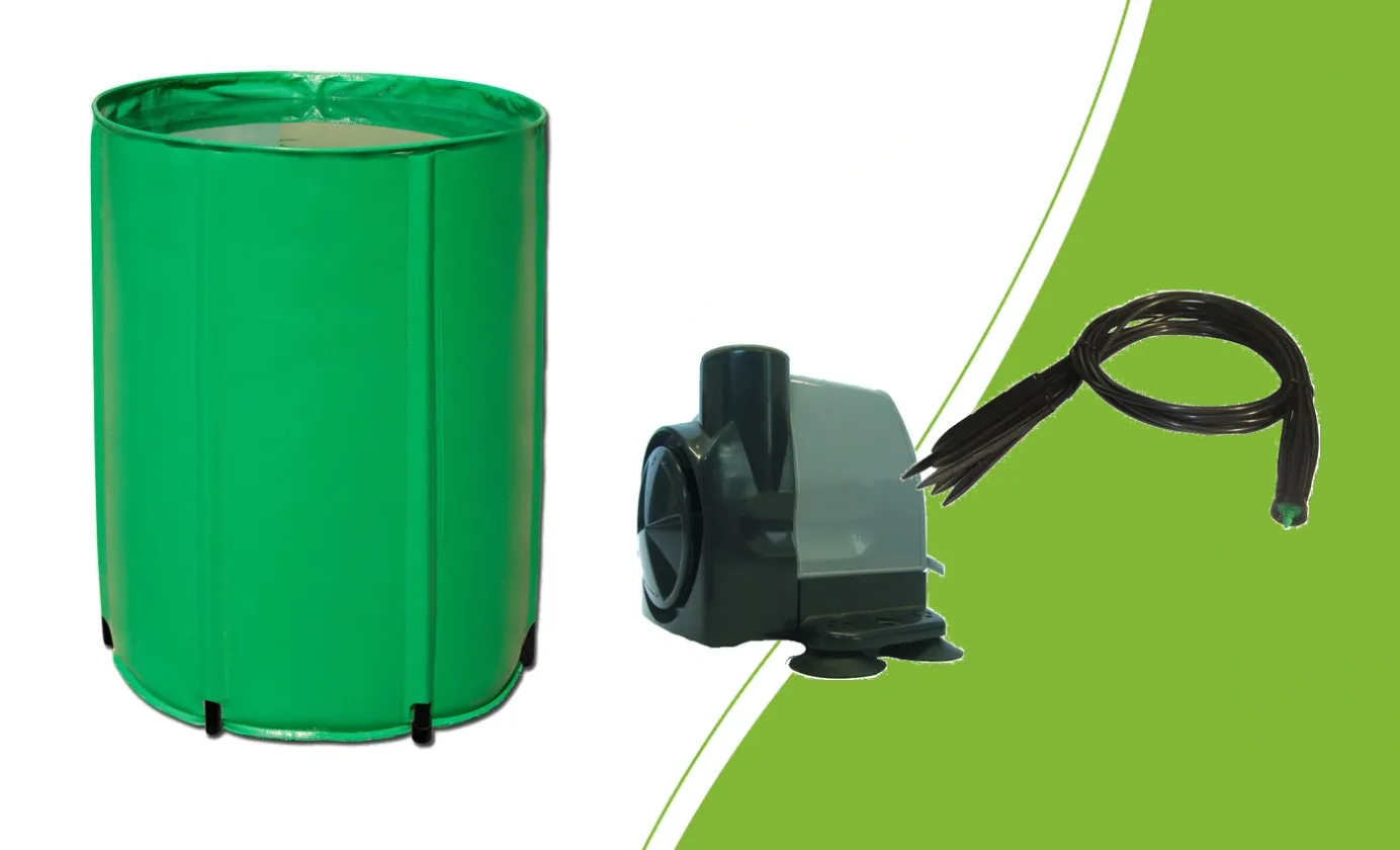 Opvouwbaar Aquaking watervat, HX 4500 waterpomp en CNL waterspin