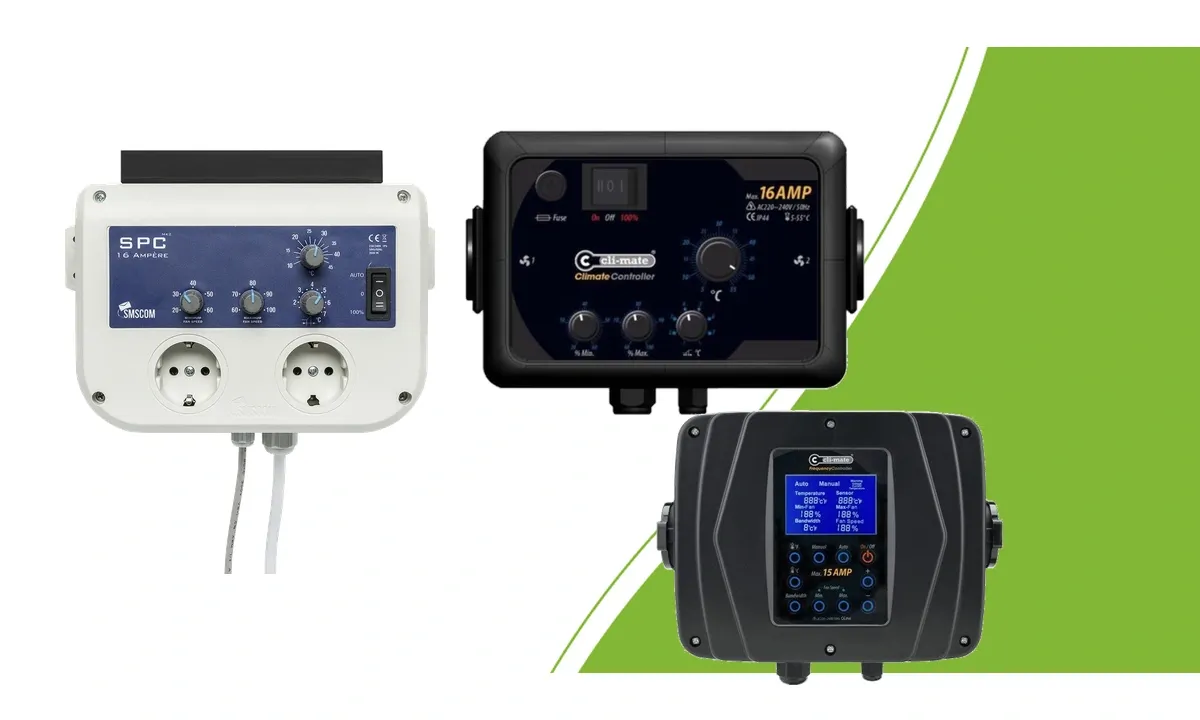 SMSCOM SPC 16A MK2, Cli-mate 16A klimaatregelaar en Cli-mate 15A frequentieregelaar