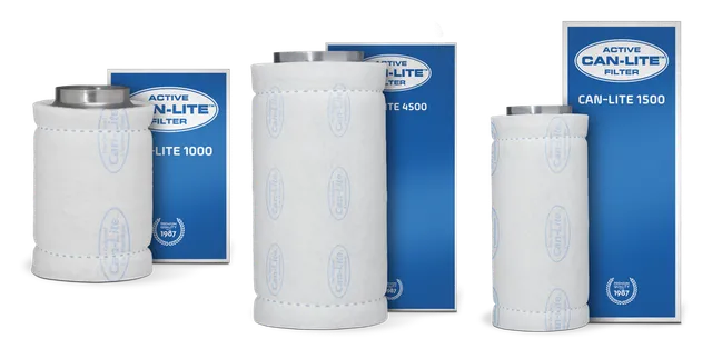 Productselectie voor Can Lite koolstoffilters: Can Lite 1000 m3; Can Lite 4500 m3; Can Lite 1500 m3