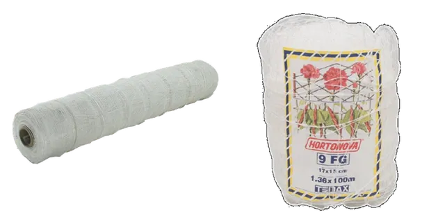 Productselectie voor Plantondersteuning: Wit net, per strekkende meter (200cm breed); Wit net 1,36x100m