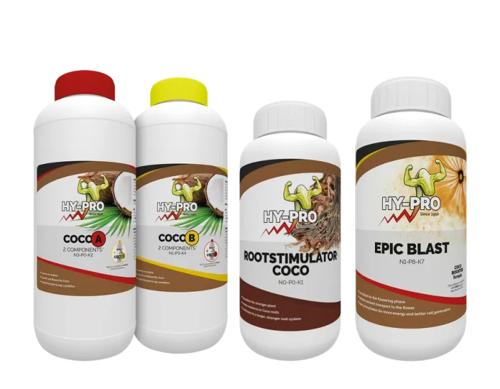 Hy-Pro Coco A&B, Coco Wortelstimulator en Epic Blast