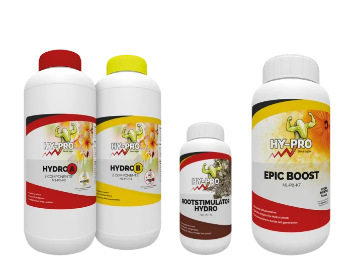 Hy-Pro Hydro A&B, Hydro Wortelstimulator en Epic Boost