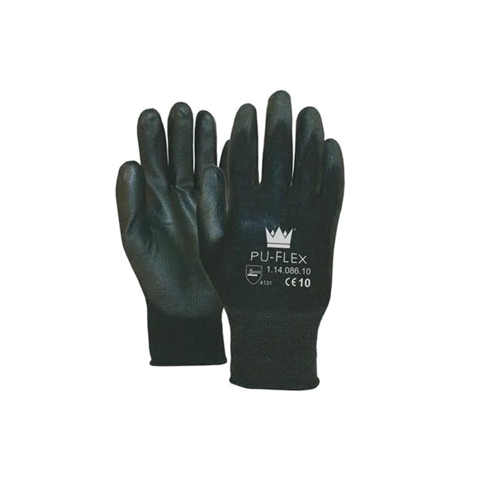 PU-flex handschoenen met zwarte handpalm