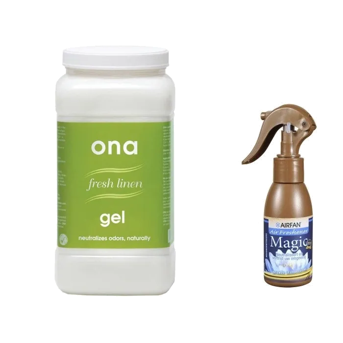 ONA Fresh Linen gel en Airfan Magic spray