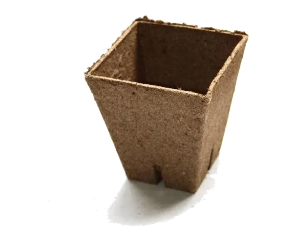 Vierkante Jiffy-turfpot van 8 × 8 × 8 cm