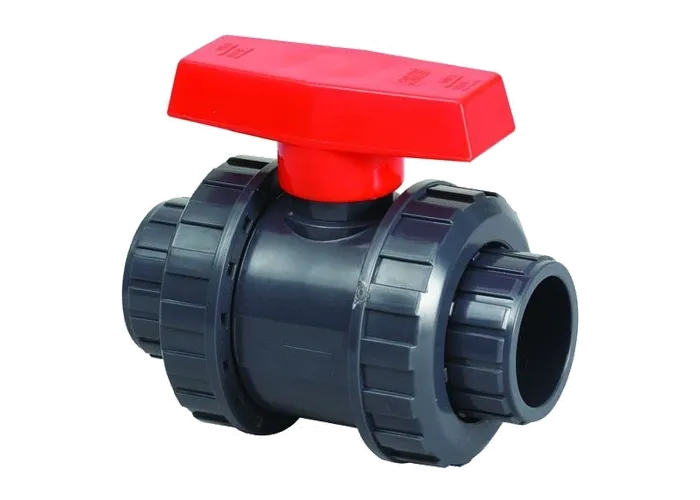 PVC kogelkraan 32 mm met rode hendel