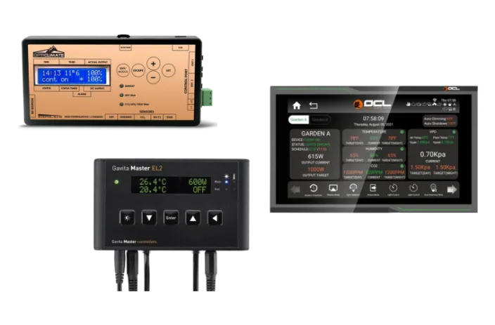 Kweeklampcontrollers van DimLux, Lumen King en OCL